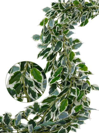 4Pack Total 24FT Green Fake Vines Ivy Leaves Vines for Bedroom Greenery Garland Fake Leaves Leaf Wall Decor Faux Hanging Vines Plants Outdoor Garland