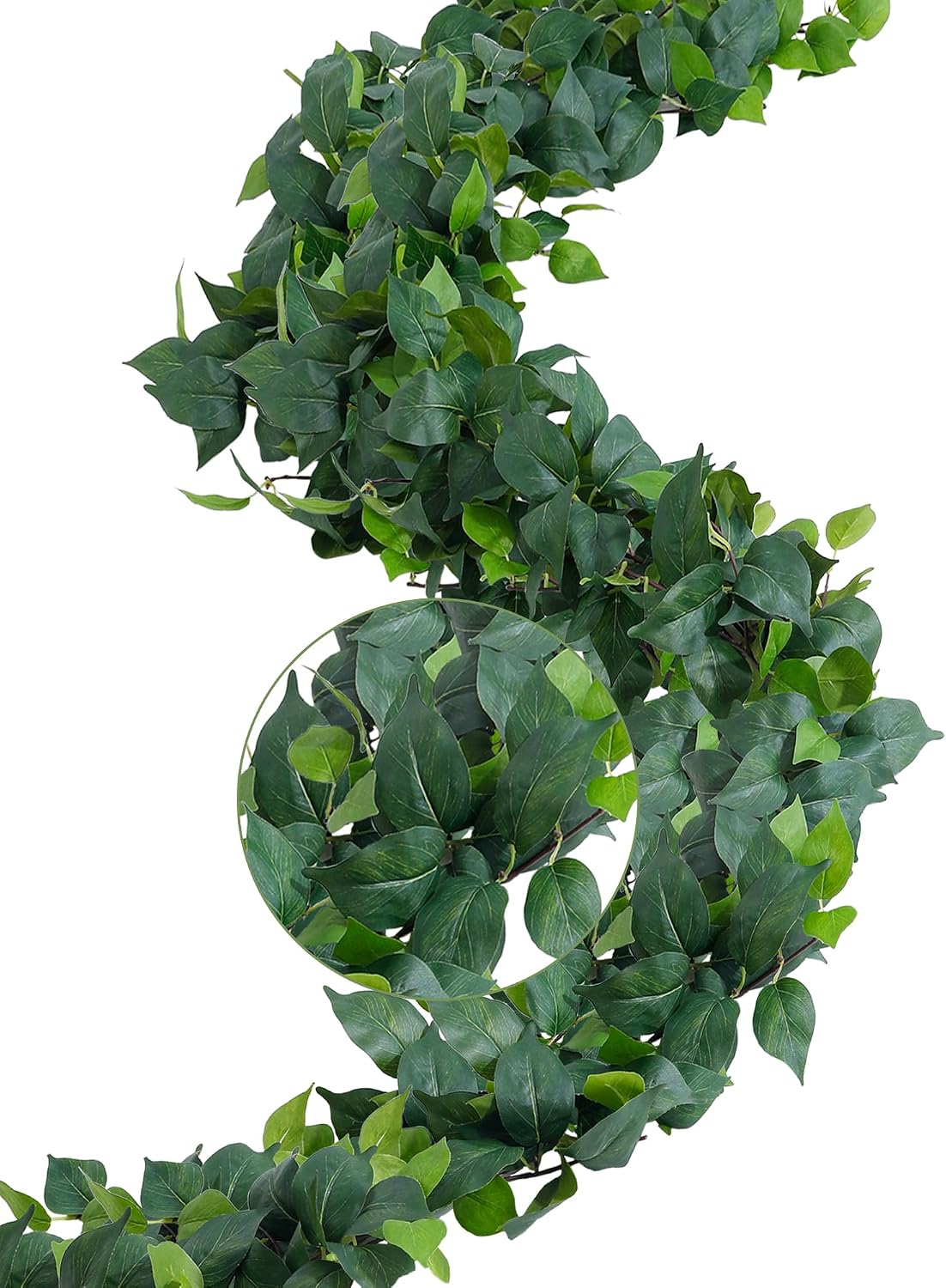 4Pack Total 24FT Green Fake Vines Ivy Leaves Vines for Bedroom Greenery Garland Fake Leaves Leaf Wall Decor Faux Hanging Vines Plants Outdoor Garland