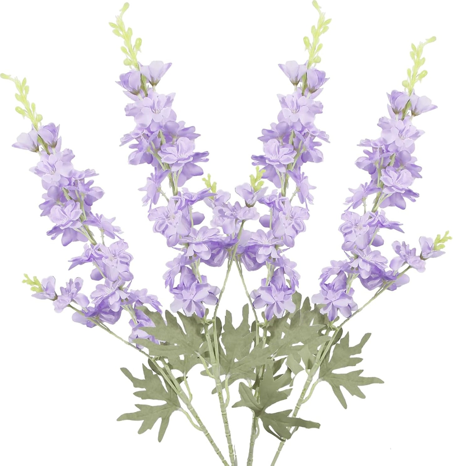 4Pcs Blue Delphinium Artificial Flowers 33.5" Silk Flowers Bulk Larkspur Artificial Flower Long Stem Fake Delphinium Plant Flower for Tall Vase Floral Arrangement Centerpiece Bouquet Home Decor