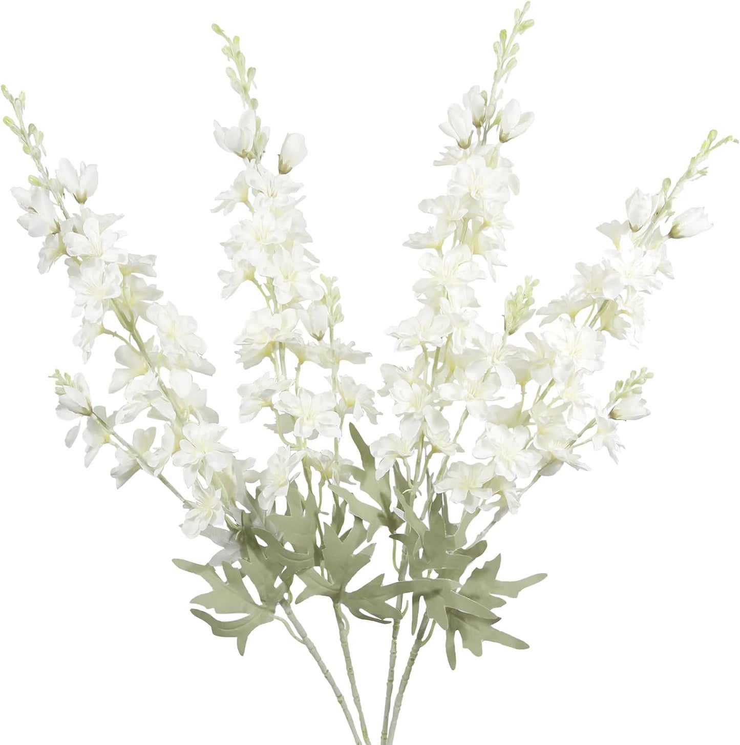 4Pcs Blue Delphinium Artificial Flowers 33.5" Silk Flowers Bulk Larkspur Artificial Flower Long Stem Fake Delphinium Plant Flower for Tall Vase Floral Arrangement Centerpiece Bouquet Home Decor