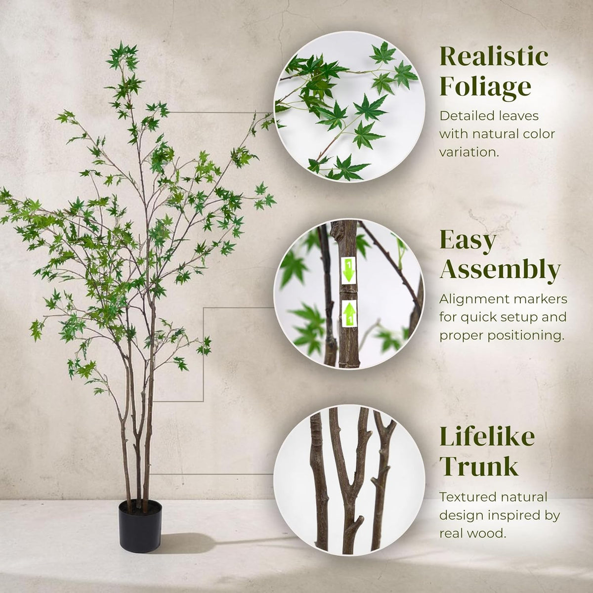 7ft Premium Artificial Japanese Maple Tree