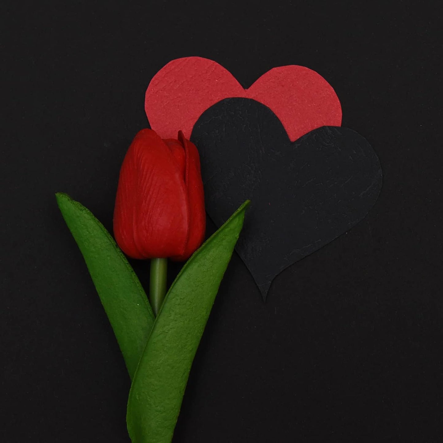 20 Pcs Artificial Red Tulip Flowers Faux Tulip Stems PU Real Touch Tulips 13.7" Tall for Spring Easter Vase Wedding Bouquets Floral Arrangements Wreath Table Centerpiece Indoor Outdoor Decoration