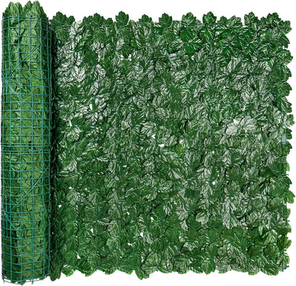 Artificial Ivy Privacy Screen for Fence, 39x118in Strengthened Joint Prevent Leaves Falling Off, Faux Hedge Panels Greenery Vines, Decorative Fences for Outdoor, Garden