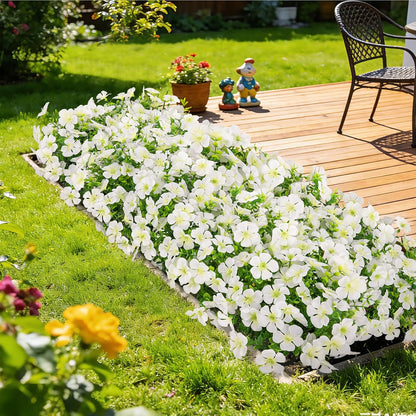 12 Pcs Artificial Geranium Flowers for Outdoors Decoration, Red
