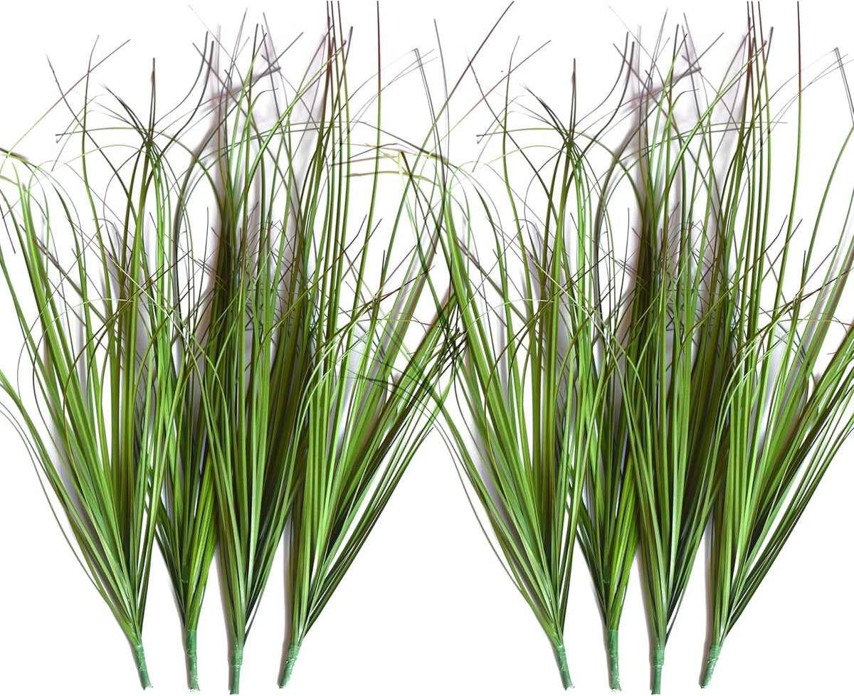 16PCS Fake Tall Grass Plant，UV Resistant Artificial Greenery Stems