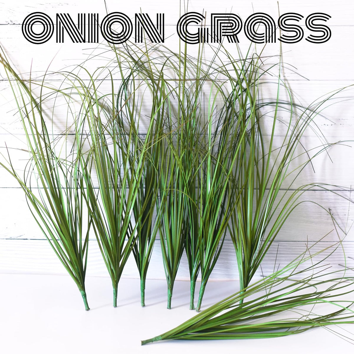 16PCS Fake Tall Grass Plant，UV Resistant Artificial Greenery Stems