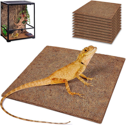Reptile Carpet 12x12 Inch Coconut Fiber Mat for Tank Bedding
