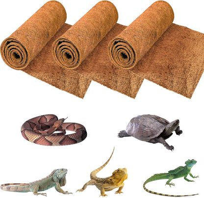 Reptile Carpet 12x12 Inch Coconut Fiber Mat for Tank Bedding