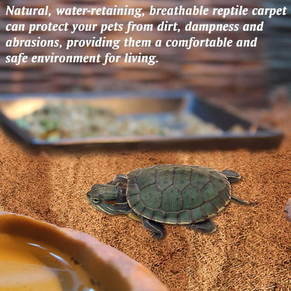 Reptile Carpet 12x12 Inch Coconut Fiber Mat for Tank Bedding