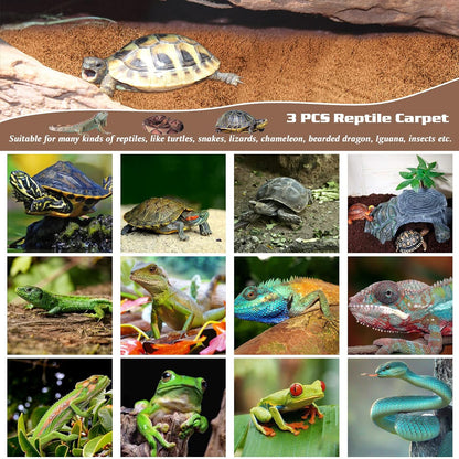 Reptile Carpet 12x12 Inch Coconut Fiber Mat for Tank Bedding