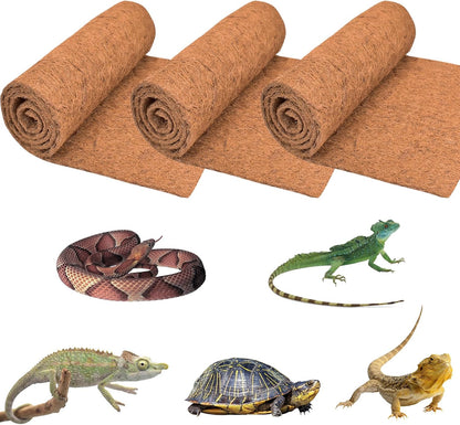 Reptile Carpet 12x12 Inch Coconut Fiber Mat for Tank Bedding