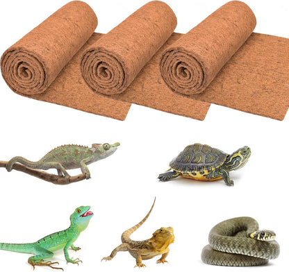 Reptile Carpet 12x12 Inch Coconut Fiber Mat for Tank Bedding