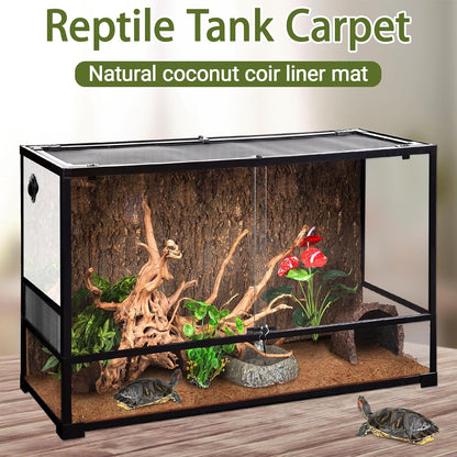 Reptile Carpet 12x12 Inch Coconut Fiber Mat for Tank Bedding