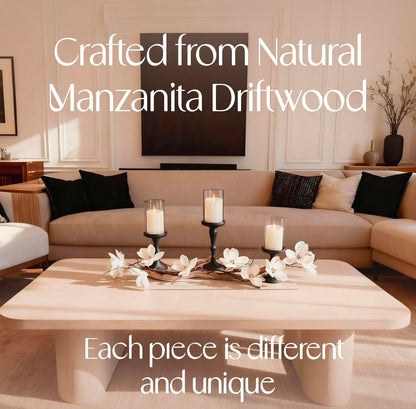 Modern Farmhouse Dining Table Centerpiece, Magnolia Driftwood