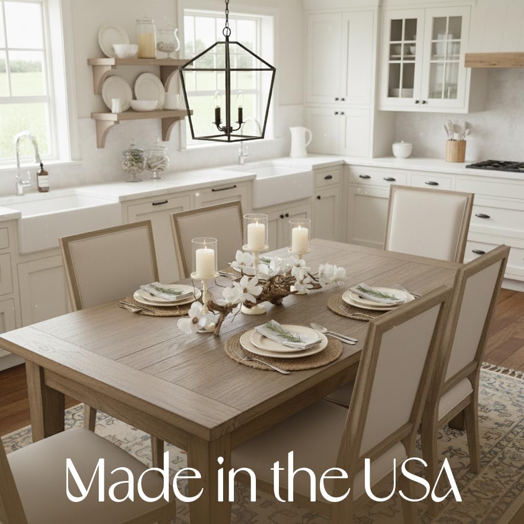 Modern Farmhouse Dining Table Centerpiece, Magnolia Driftwood