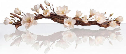 Modern Farmhouse Dining Table Centerpiece, Magnolia Driftwood