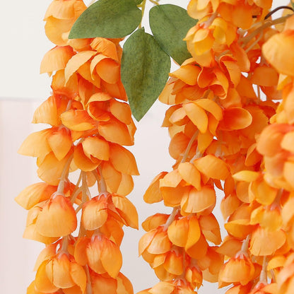 4pcs 47.2in Artificial Fake Wisteria Hanging Flower Garland Silk(blue)