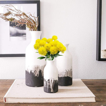 Dandelion Artificial Flowers Yellow Flowers Fake Plants Flower Bouquet Plastic Flowers for Home DIY Decoration Wedding Decor