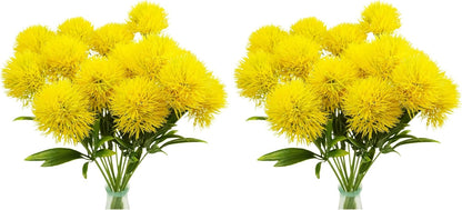 Dandelion Artificial Flowers Yellow Flowers Fake Plants Flower Bouquet Plastic Flowers for Home DIY Decoration Wedding Decor
