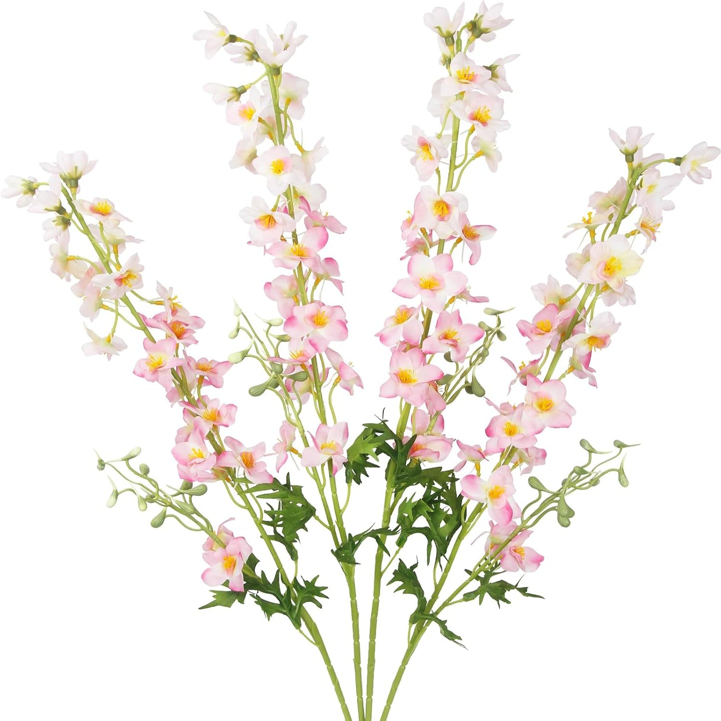 4 Pcs Delphinium Artificial Flowers Light Blue 31" Long Stem Silk Larkspur Faux Flowers Snapdragon Floral Arrangements for Tall Vase Home Wedding Table Centerpiece Outdoor Garden DIY Crafts
