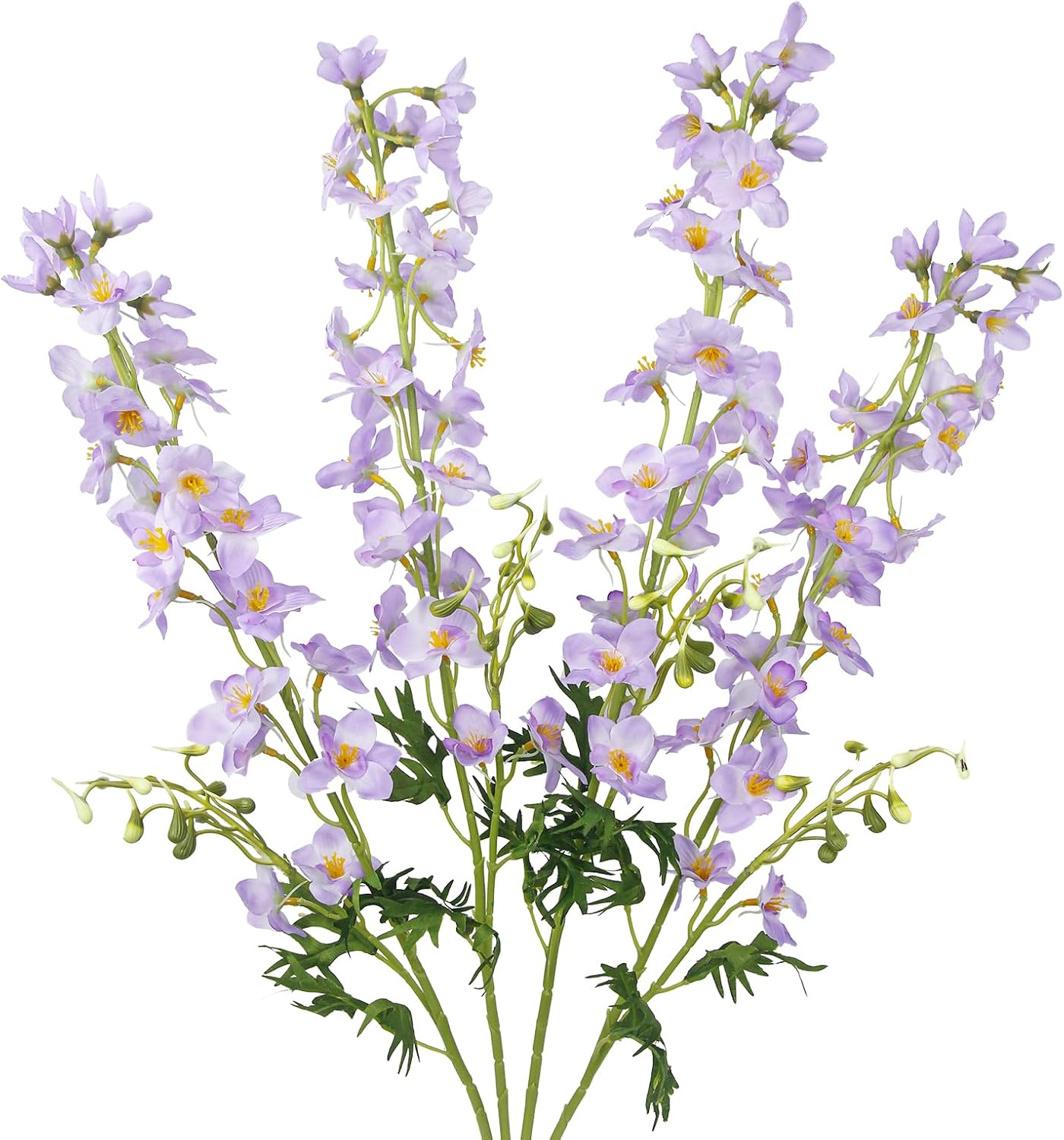 4 Pcs Delphinium Artificial Flowers Light Blue 31" Long Stem Silk Larkspur Faux Flowers Snapdragon Floral Arrangements for Tall Vase Home Wedding Table Centerpiece Outdoor Garden DIY Crafts