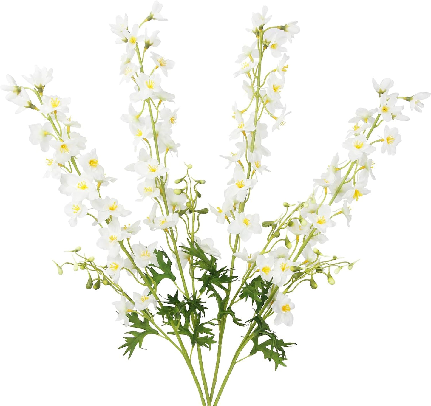 4 Pcs Delphinium Artificial Flowers Light Blue 31" Long Stem Silk Larkspur Faux Flowers Snapdragon Floral Arrangements for Tall Vase Home Wedding Table Centerpiece Outdoor Garden DIY Crafts