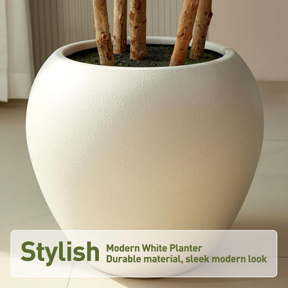7ft Artificial Fiddle Leaf Fig Tree, 4 Real Wood Trunks