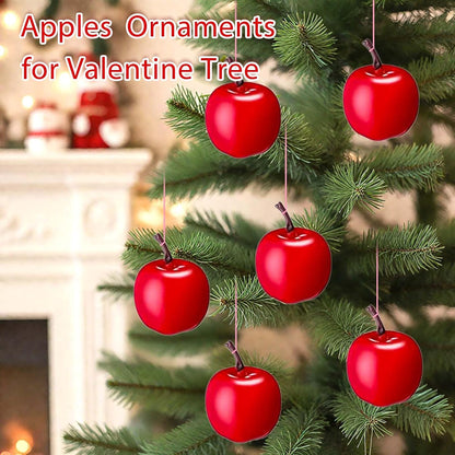 20 Pieces Mini Fake Apples, Red Artificial Apples, Faux Realistic Apple Decorative Fruit Food Ornaments Display Photo Props