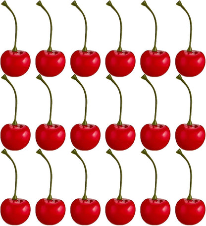 20 Pieces Mini Fake Apples, Red Artificial Apples, Faux Realistic Apple Decorative Fruit Food Ornaments Display Photo Props