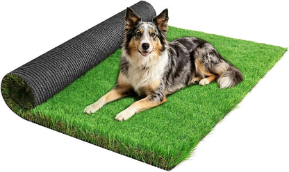 Extra Thick Artificial Grass Rug, 1.97" / 50mm Pile Height High Density Synthetic Fake Grass Turf for Dogs and Pets, Soft Realistic Grass for Patio Backyard Garden Indoor Outdoor, 4FT x 6FT