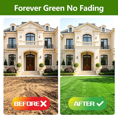 Extra Thick Artificial Grass Rug, 1.97" / 50mm Pile Height High Density Synthetic Fake Grass Turf for Dogs and Pets, Soft Realistic Grass for Patio Backyard Garden Indoor Outdoor, 4FT x 6FT