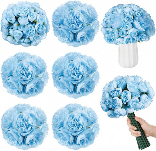 85 Pcs White Artificial Peonies Faux Silk Flowers Bulk for Vase Spring Vintage Faux Peony Bouquet Florals Stems Arrangements for Wedding Table Centerpiece Farmhouse Birthday Vase Filler