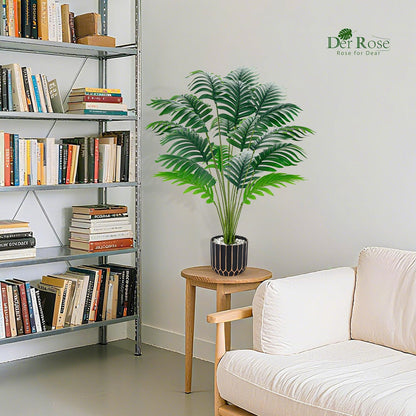 28" Fake Palm Tree Large Artificial Potted Plants Indoor for Home Porch Patio Living Room Bathroom Outdoor Decor