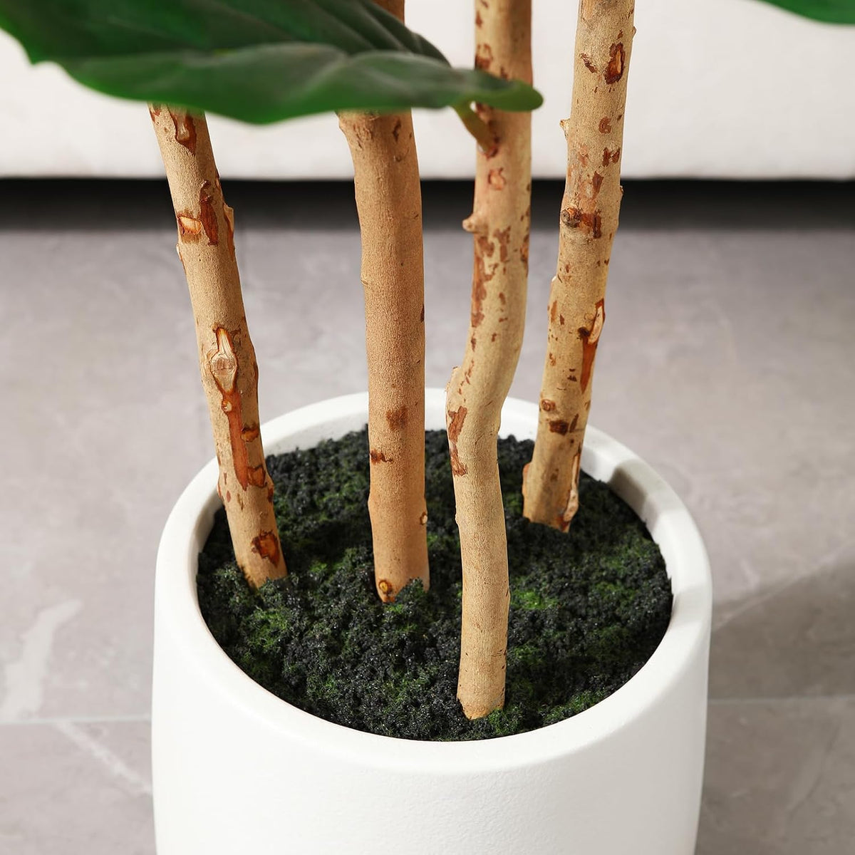 7FT Artificial Fiddle Leaf Fig Tree with White Planter for Home Decor