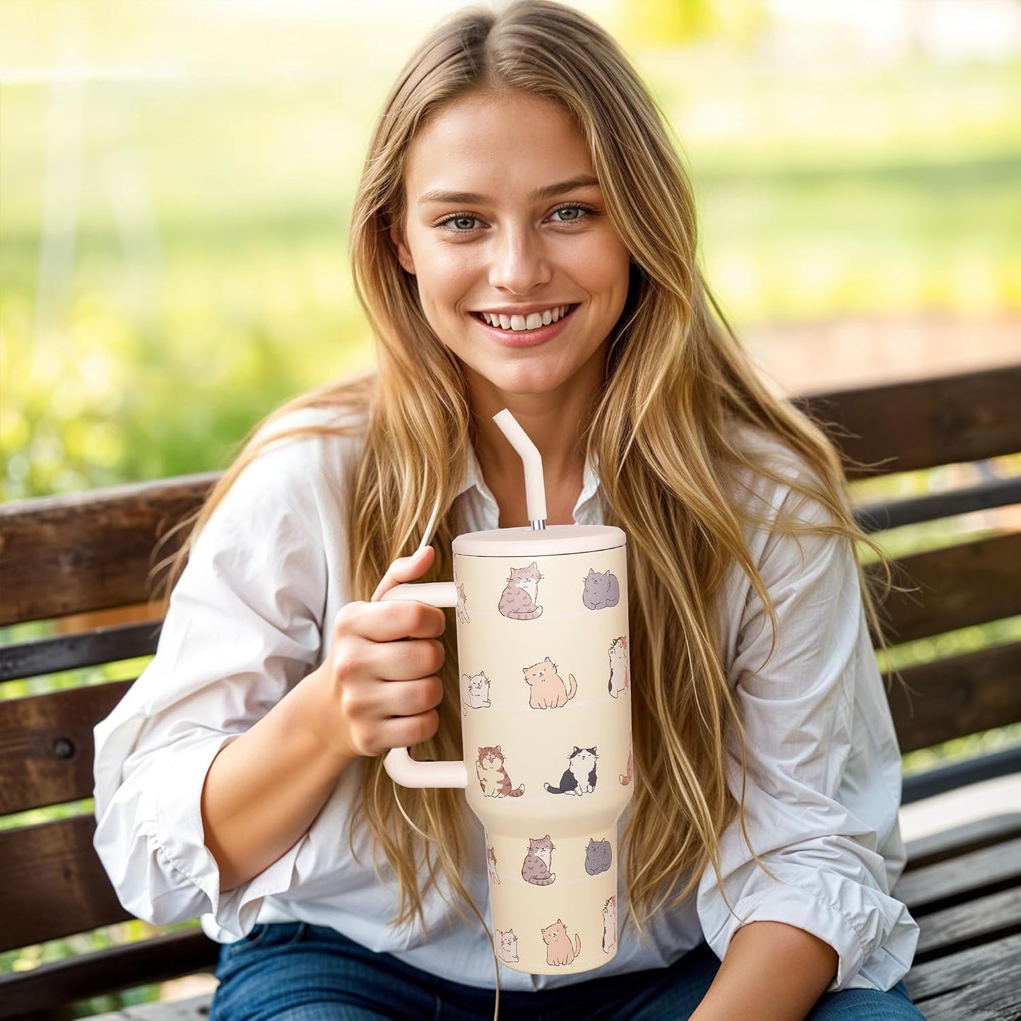 Lemon Tumbler with Straw and Lid Vacuum Insulated 40oz Stainless Steel Cup Gifts for Women Birthday Present Lemon Water Bottle Coffee Cup for Home or Travel