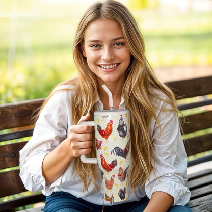 Lemon Tumbler with Straw and Lid Vacuum Insulated 40oz Stainless Steel Cup Gifts for Women Birthday Present Lemon Water Bottle Coffee Cup for Home or Travel