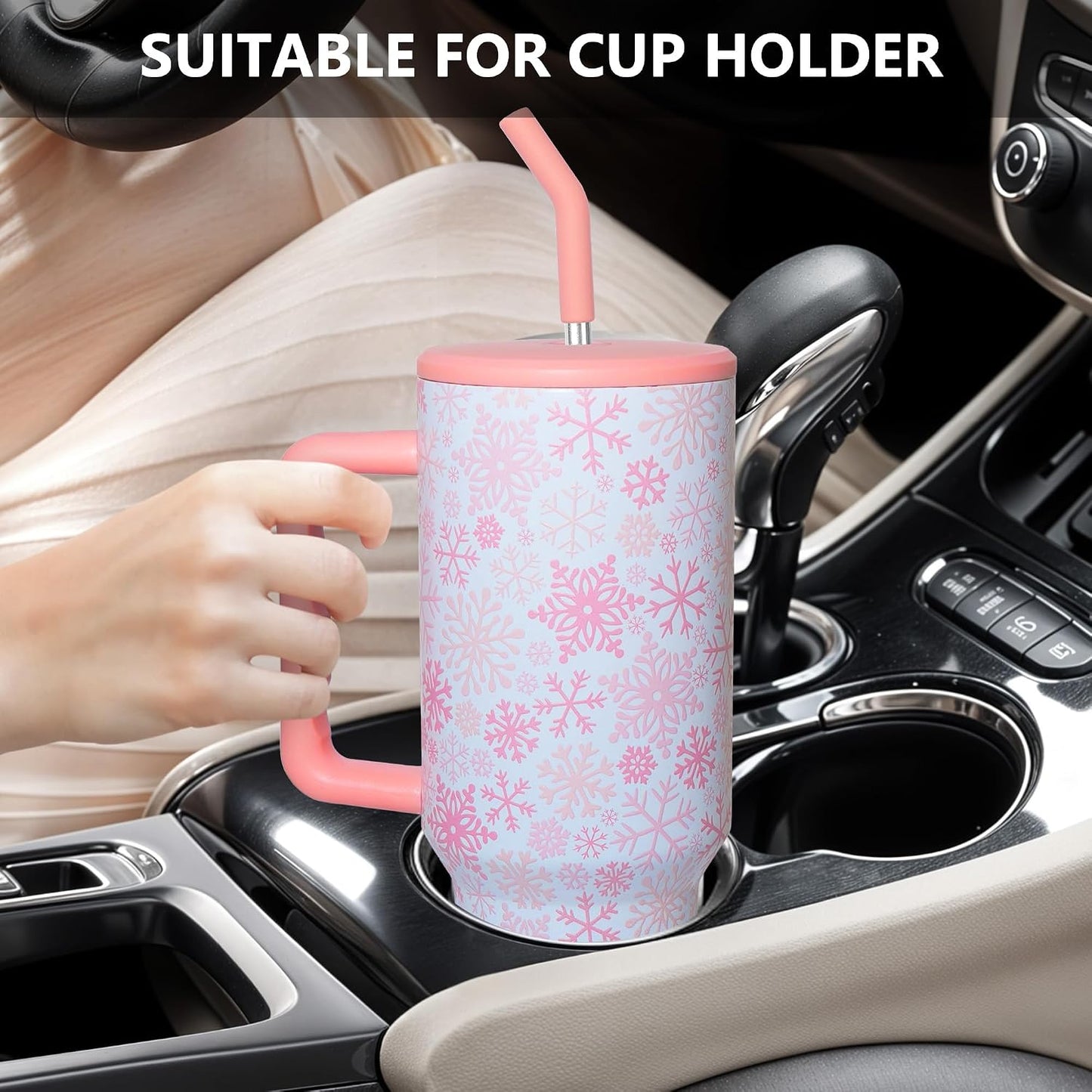 Lemon Tumbler with Straw and Lid Vacuum Insulated 40oz Stainless Steel Cup Gifts for Women Birthday Present Lemon Water Bottle Coffee Cup for Home or Travel