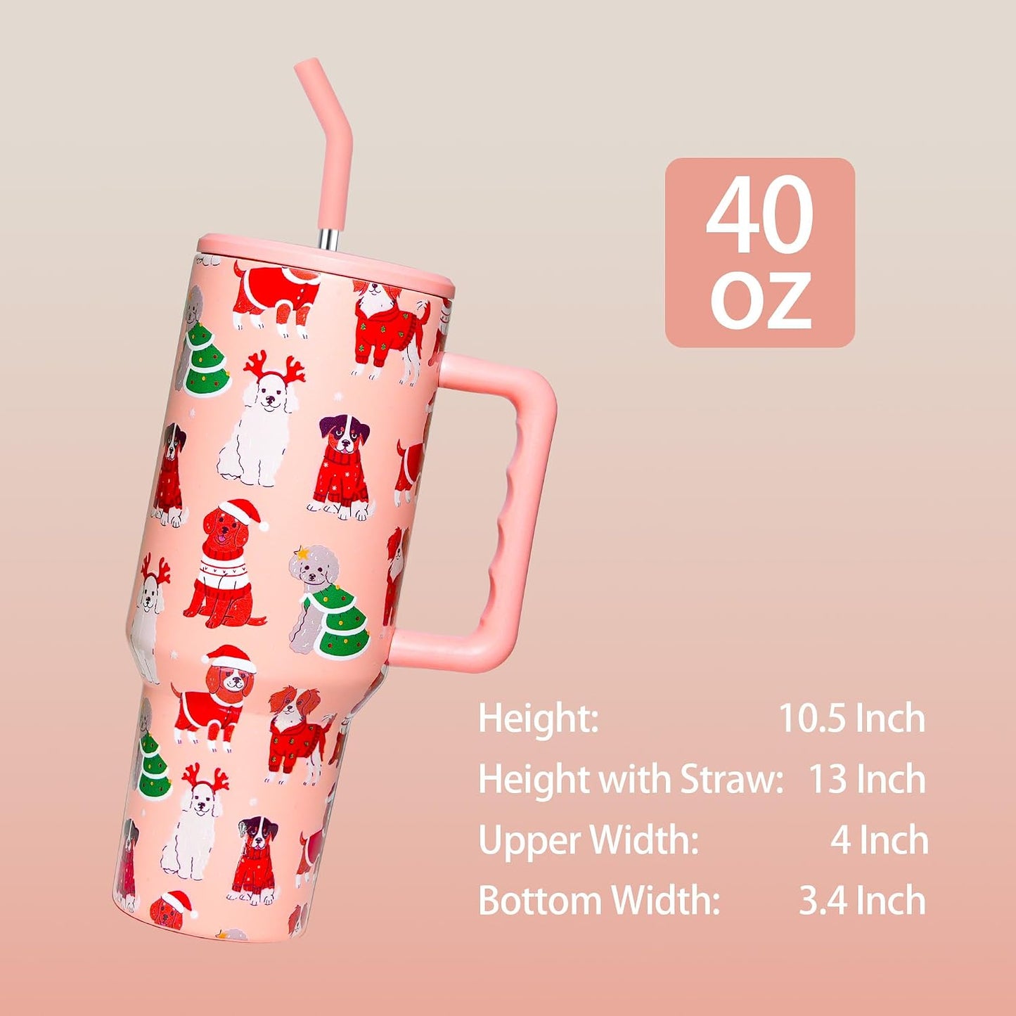 Lemon Tumbler with Straw and Lid Vacuum Insulated 40oz Stainless Steel Cup Gifts for Women Birthday Present Lemon Water Bottle Coffee Cup for Home or Travel