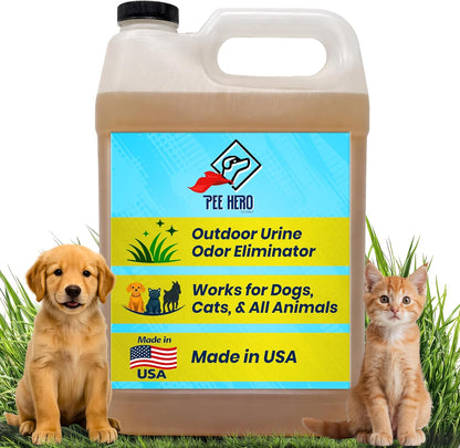 Pee Hero Dog Turf Cleaner for Pet Urine Outdoor 16 oz Concentrate (Makes 2 Gallons Solution) | Pet Urine Odor Eliminator Concentrate| Turf Deodorizer for Pet Urine