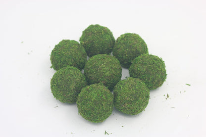 Handmade Natural Green Plant Moss Balls Decorative for Home Party Display Decor Props (2 in)