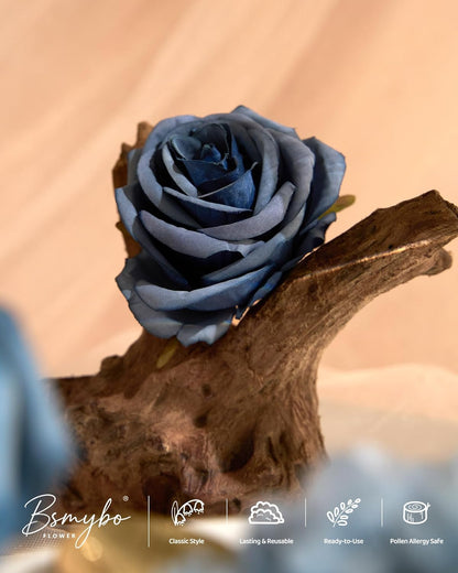 Artificial Flowers Combo Box Purple Fake Rose Flower for Wedding Decoration | Mix Silk Dahlia Rose Flowers with Stem for DIY Bridal Bouquet, Table Centerpiece, Floral Arrangement, Baby Shower Decoration