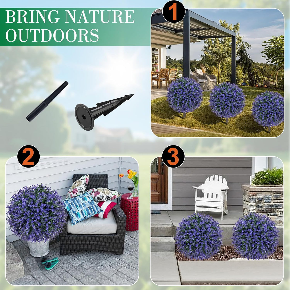 24" Artificial Boxwood Topiary Bushes UV Resistant for Outdoor 2PCS