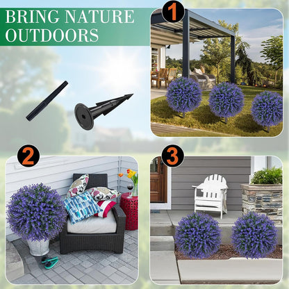 24" Artificial Boxwood Topiary Bushes UV Resistant for Outdoor 2PCS