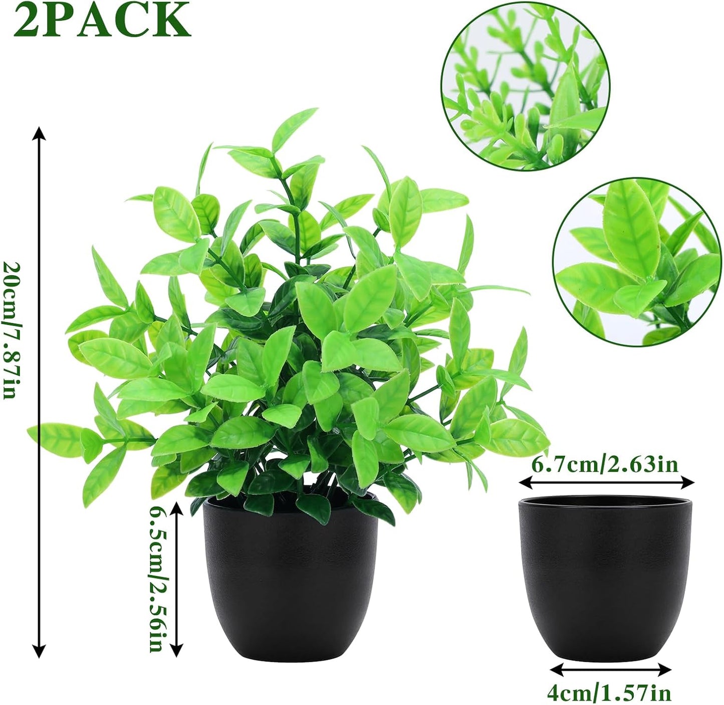 Fake Plants 4 Packs Small Faux Potted Flower Daisy with Eucalyptus Leaves Decorations for Desk Bathroom Office Home Room Table Decor Indoor Outdoor
