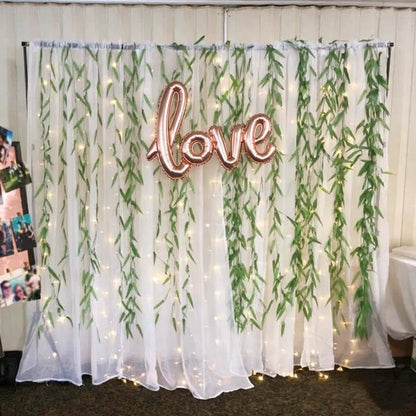 50pcs 300FT Artificial Vine Hanging Greenery Garland Jungle Vines Faux Willow Rattan Vine Artificial Leaves Garland Aestheti Fake Flowers Foliage for Garden Wedding Party Balcony Jungle Decor