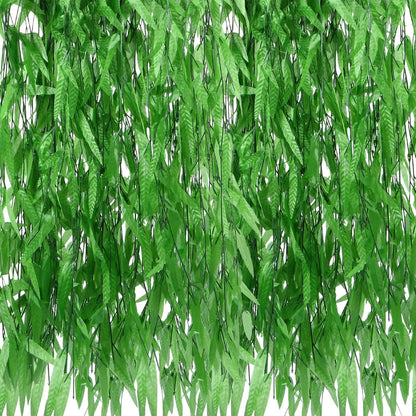 50pcs 300FT Artificial Vine Hanging Greenery Garland Jungle Vines Faux Willow Rattan Vine Artificial Leaves Garland Aestheti Fake Flowers Foliage for Garden Wedding Party Balcony Jungle Decor