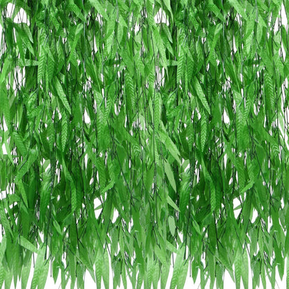50pcs 300FT Artificial Vine Hanging Greenery Garland Jungle Vines Faux Willow Rattan Vine Artificial Leaves Garland Aestheti Fake Flowers Foliage for Garden Wedding Party Balcony Jungle Decor