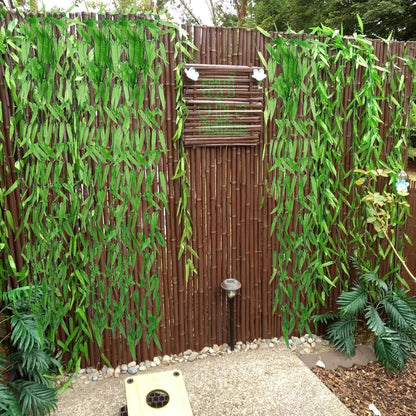 50pcs 300FT Artificial Vine Hanging Greenery Garland Jungle Vines Faux Willow Rattan Vine Artificial Leaves Garland Aestheti Fake Flowers Foliage for Garden Wedding Party Balcony Jungle Decor