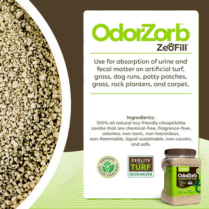 ® Artificial Turf Cleaner & Pet Odor Eliminator Premium Bundle – 8LBS OdorZorb, 1 Gal PE-51, 32oz PE-51 w/Nozzle – for Turf, Grass, Litter Box – Organic & Natural