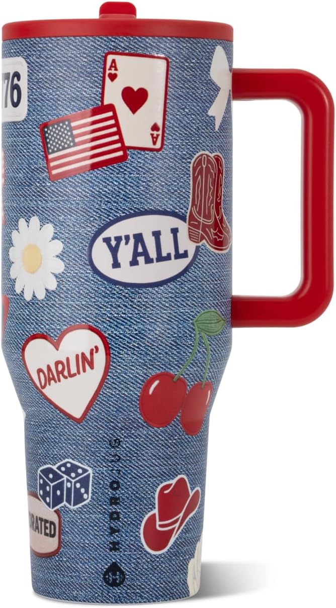 Traveler 40oz, Insulated Tumbler with Handle & Straw, Lemon Lime